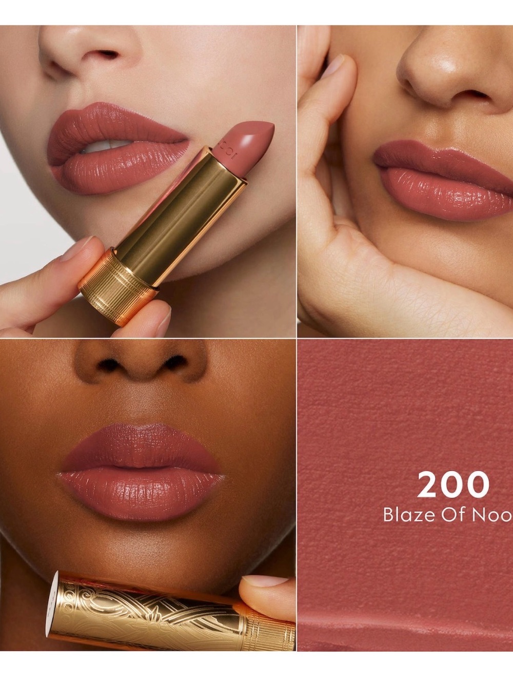 Gucci Long Lasting Satin Lipstick - 200 Blaze Of Noon (Dusty Rose Mauve)